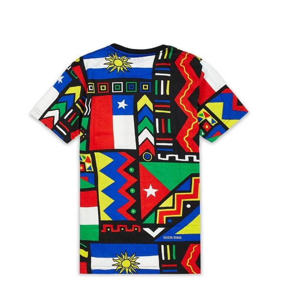 Reason Brand Hispanic Nation Flag Heritage Tee AOP Print South America L… - Picture 2 of 6